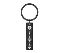 KISSBELLY Custom Spotify Keyring, Personalised Scannable Spotify Code Keychain Spotify Music Song Code Car Keyring Gifts for Men