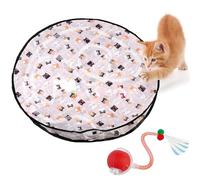 KissDate Interactive Cat & Dog Toy Ball, Motion Activated Smart Automatic Moving Ball with Elastic Mesh Tail, Rechargeable for Indoor Cats - Ultra-Fast Interactive Pets Toys