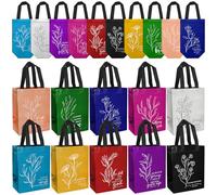 KisSealed 20 Pcs Christian Gift Bag Bulk with Handle 10 Colors Bible Verse Religious Gift Bags Reusable Non Woven Tote Bag for Welcome Visitors Church Wedding Baptism Party Favors,Medium Size