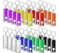 KisSealed 32 Pieces Mini Keychain LED Lights,Powerful Tiny Torch LED Keychain Lights Flashlight Portable Key Ring Ligh Bright Keychain Flashlights for Camping Outdoor Activity Party Favors