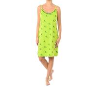 Kisses&Love Women's Summer Nightgown with Thin Straps in Cotton KL45300 Green Lime