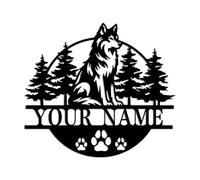 Kissesuu Personalized Wolf Metal Wall Art,Custom Wolf Wall Decor, Wolf Family, Wolf Metal Sign,Howling Wolf Sign,Wolf name sign,Personalized Hunting sign,Hunter Gift,Wolf Lover Gift (Wolf-H)