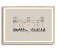 KISSFOX Jesus Wall Art Christian Scripture Canvas Prints (Lord's supper, 12"x16" Wood, Framed)