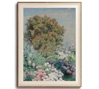KISSFOX Vintage Framed Wall Art Monet Lilacs Tree Canvas Wall Art Nature Impressionist Victorian Garden Landscape Flower Art Prints Artwork For Living Room Bedroom Bathroom Kitchen 12x16inch