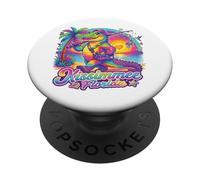Kissimmee Florida Rainbow Alligator 80s Retro Souvenir PopSockets Adhesive PopGrip