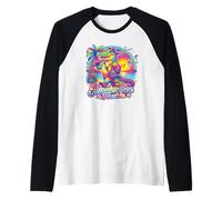 Kissimmee Florida Rainbow Alligator 80s Retro Souvenir Raglan Baseball Tee
