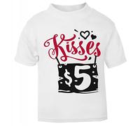 Kissing Booth Sign [Style one] (Romantic Quotes for Couples, Anniversary) Short Sleeve Cotton Toddler t Shirt, 1-2 Years, White