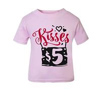 Kissing Booth Sign [Style one] (Romantic Quotes for Couples, Anniversary) Short Sleeve Cotton Toddler t Shirt, 3-4 Years, Pastel Pink