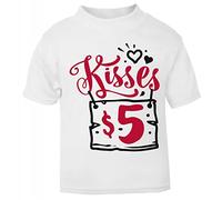 Kissing Booth Sign [Style Two] (Romantic Quotes for Couples, Anniversary) Short Sleeve Cotton Toddler t Shirt, 1-2 Years, White