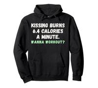 Kissing Burns 64 Calories A Minute Wanna Workout Vintage Pullover Hoodie