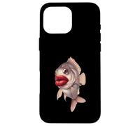 Kissing Fish With Big Lips Funny Surreal Meme Case for iPhone 16 Pro Max