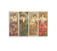 Kissing Mermaids, 1982 ' by Alphonse Mucha Vintage Posters Print Photo Art Painting Canvas Poster Home Modern Decor Posters 08x12inch(20x30cm)