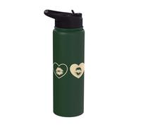 Kissing Mouth Lips Graffiti Heart Stencil Art Stainless Steel Insulated Water Bottle