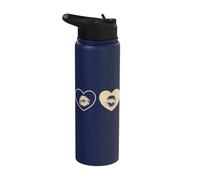 Kissing Mouth Lips Graffiti Heart Stencil Art Stainless Steel Insulated Water Bottle