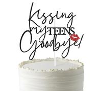 Kissing My Teens Goodbye Cake Topper, Happy 20th Birthday, Goodbye Teen Years, Funny 20th Birthday Party Decorations