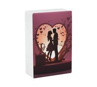 Kissing Silhouette Cigarette Case Waterproof Box 20 Capacity Crushproof Plastic Cigarette Holder Cases Container Storage Smoking Accessories for Women Men