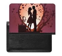 Kissing Silhouette Passport Cover Protector Rfid Blocking Passport Holder Id Card Holder Secure Travel Wallet Organizer for Passport Tickets Credit Cards, style, One Size