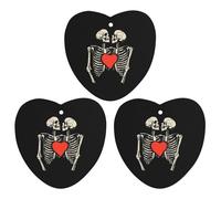 Kissing Skull 3 Pcs Automotive Air Fresheners Mirror Aromatherapy Tablets Ornament Car Fragrance Scented Cards Love form