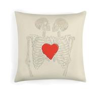 Kissing Skull Fashion Pillowcases Cotton Linen Throw Pillow Covers Printing Body Cushion Protective Case