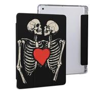 Kissing Skull Tri-fold Tablet Case Compatible with IPAD Pro 2020 (11in)/2020 (10.2in)/2020 AIR 4 (10.9in)/Pro 2021 (11in) Soft Protective with Pen Slot