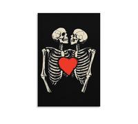 Kissing Skull Wall Art Posters & Prints Stylish Wall Hanging Decor for Bedroom Living Room