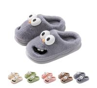 Kissing Slippers Tongue,Tongue Kiss Slippers Couples,3D Cute Funny Cartoon Big-Eyed Dog Cotton Slipper for Couples (Grey,36-37)