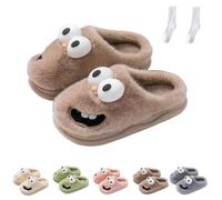 Kissing Slippers Tongue, Tongue Kiss Slippers Couples, Plush Thick Sole Comfy House Cotton Shoes for women men (Brown, uk, Adult, Women, 8, Numeric Range, UK Footwear Size System, 9, Medium)