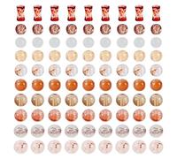 KISSITTY 100pcs Glass Beads for Bracelets Saddle Brown Crystal Aesthetic Drilled Round Loose Bead Charm Spacers Bulk for DIY Necklaces Earrings Jewelry Craft Sun Catchers Making