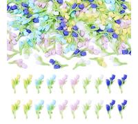 KISSITTY 100Pcs Luminous Resin Nail Art Charms Rose Bouquet Flatback Embellishments Glow in The Dark Cabochons Beads for DIY Crafts Phone Case Hair Clip Nail Scrapbooking Women Jewelry Making 5 Colors