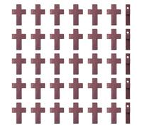 KISSITTY 150Pcs Wooden Cross Charm Beads Natural Unfinished Wood Cross Crafts Bead Blank Loose Spacer Rosary Beads for Bracelets Necklaces Craft DIY Jewelry Making Supplies