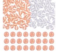 Kissitty 200Pcs Dark Orange 8mm UV Beads UV Sensitive Color Changing Beads Round Solar Magic Bead Light Sensitive Sunlight Bracelet Bead for Jewelry Making Women DIY Necklaces Earrings Craft Bracelet