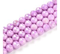 KISSITTY 255pcs 8mm AB Color Glass Beads Two Tone Gradient Plum Crystal Faceted Round Loose Spacer Bead Strands for Jewelry Making Earring Bracelet Necklace DIY Crafts Decorations