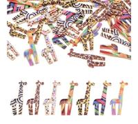 KISSITTY 28Pcs Alloy Giraffe Pendants Golden Plated Giraffe Alloy Charms Metal Animal Charms for DIY Necklace Bracelet Earring Jewelry Making