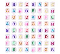 KISSITTY 300pcs Bulk Large Hole Barrel Acrylic Beads with Letter Alphabet Patterns Loose Spacer Beads Charms for Jewelry Making Friendship Name Bracelets Necklace DIY Crafts Bag Keychain Random Letter