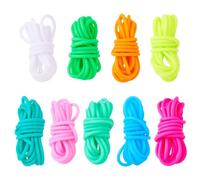 KISSITTY 9 Rolls 4mm Barber Cords Hollow Pipe PVC Tubing Rubber Cords with 2mm Hole for Knitting DIY Crafts Jewelry Making Beading Necklace Bracelet Earrings Holding Stitches 9 Colors