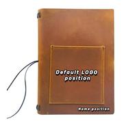 KISSKI·H Olvido Custom Notebooks with Free Logo, Engraved A5 Refillable Leather Journal, Personalized Travelers Notebook Planner Cover, Handmade Monogrammed Gifts for Women/Men, Customized, Brown