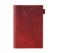 KISSKI Leather Journals for A5 Hardcover Notebook, Handmade Notebook Cover with Pen Holder, Writing Pad Cover Case with 88 Sheets 176 Lined Paper for Field Notes, Bible, Personal Planner, Burgundy