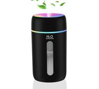 KISSLEAF Mini Room Humidifier 250ml for Bedroom, Children's Room, Plants, 15 H Lonue Duration 28 dB Silent Baby Air Humidifie(black)