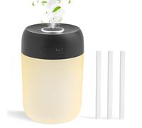 Kissleaf Mini Room Humidifier 650 ml for Bedroom, Children's Room, Plants, 15 H Lonue Duration 28 dB Silent Baby Air Humidifier (Warm Light black)