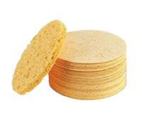 Kissmii 50PCS Cleansing Pads for Face Compressed Sponges Turmeric Cleanser Pads for Skin Cleansing and Exfoliating,A