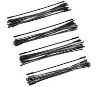 Kissmii 50Pcs Scroll Saw Blades 10/15/18/24 Teeth Standard Fine Cut Saw Blades Woodworking Plastic Metal Saw Blade