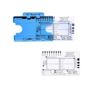 Kissmii ECG 7 Step Ruler ECG Ruler Plastic Ruler Measuring Tool for ECG/EKG Interpretation Easy-to-Carry with 1 Protect Sheath