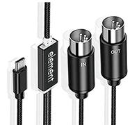 Kissmii MIDI to USB C Type C Cable USB MIDI Converter with Indicator Light for Electronic Organ Computer