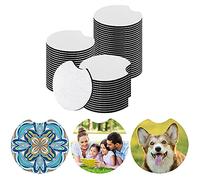 Kissmii Sublimation Blanks Products Sublimation Car Cup Coasters Blanks Mat for DIY Car Cup Coasters Painting Accessorie,15Pcs