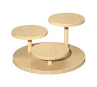 Kissmii Wooden Display Riser Stand 3-Tier Display Step Shelf Organizer for Displaying Jewelry, Cosmetics, Dolls, Cupcakes
