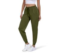 KISSMODA Womens Joggers Basic Tracksuit Buttoms Elastic Waisted Drawstring Running Pants Lightweight Jogging Sweatpants Cuffed Trousers Track Pants with Pockets OliveGreen