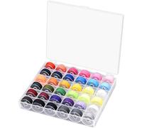 Kissral 36Pcs Sewing Machine Bobbin Threads, Pre-Wound Bobbins Set with Storage Case BoxFor Brother/Babylock/Janome/Elna/Kenmore/Babylock/Singer Sewing Machine