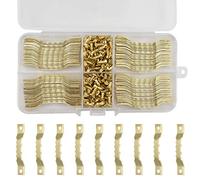 Kissral Sawtooth Picture Hanging 100 Pack Fixings Screw in Hanger Hooks with Double Holes for Art Photo Canvas Wall Mounting 45mm x 8mm