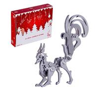 Kisss 3D Metal Puzzle Fox Model Kits, Realistic Nine-tailed Fox 3D Puzzles Metal Assembled Animal Model Kits, 3D Metal Construction Kit Relistic Fox Puzzle Set Excellent for Adults