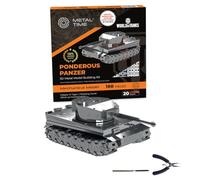 Kisss 3D Metal Puzzles Tank, Mechanical Tiger Tank 3D Puzzle Model Kits for Adults, 188PCS DIY Metal Assembly Kit Handcrafted Military Model Ornament Toy Gift, KIT Version